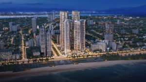 The Soleil Đà Nẵng sở hữu vị trí hoàn hảo đối diện bãi biển Mỹ Kê